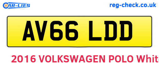 AV66LDD are the vehicle registration plates.