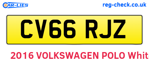 CV66RJZ are the vehicle registration plates.