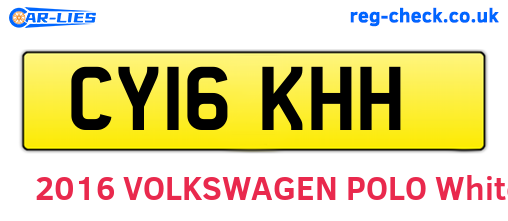 CY16KHH are the vehicle registration plates.