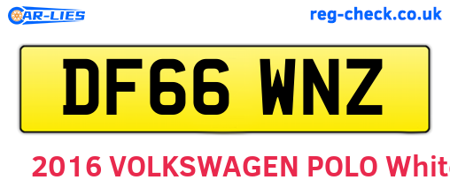DF66WNZ are the vehicle registration plates.