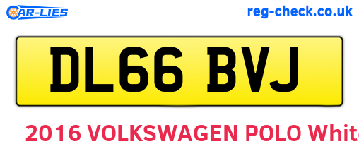 DL66BVJ are the vehicle registration plates.