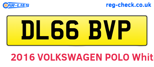 DL66BVP are the vehicle registration plates.