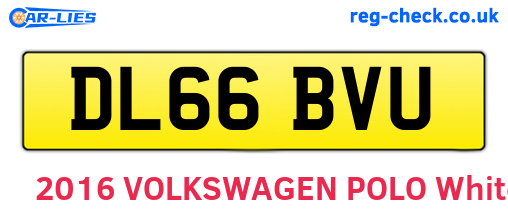 DL66BVU are the vehicle registration plates.