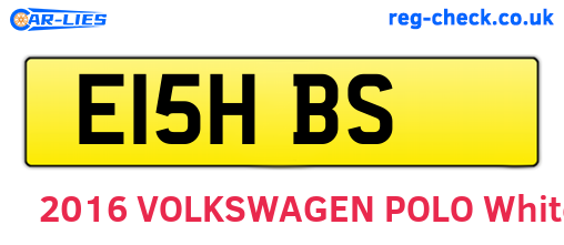 E15HBS are the vehicle registration plates.