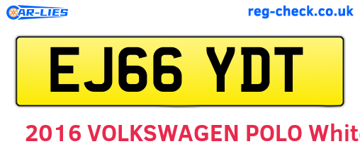 EJ66YDT are the vehicle registration plates.
