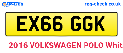 EX66GGK are the vehicle registration plates.