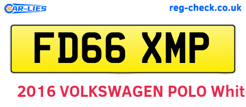 FD66XMP are the vehicle registration plates.