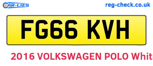 FG66KVH are the vehicle registration plates.
