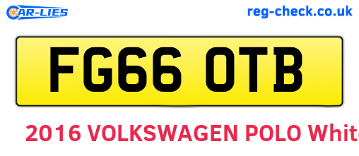FG66OTB are the vehicle registration plates.