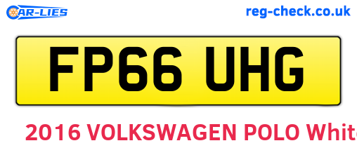 FP66UHG are the vehicle registration plates.