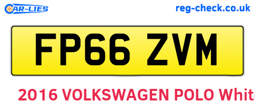 FP66ZVM are the vehicle registration plates.