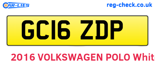 GC16ZDP are the vehicle registration plates.