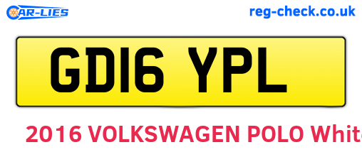 GD16YPL are the vehicle registration plates.