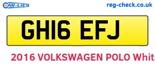 GH16EFJ are the vehicle registration plates.