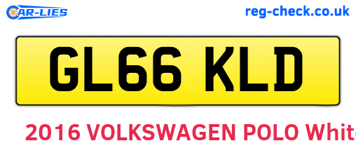 GL66KLD are the vehicle registration plates.
