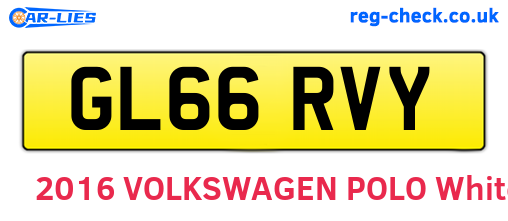 GL66RVY are the vehicle registration plates.