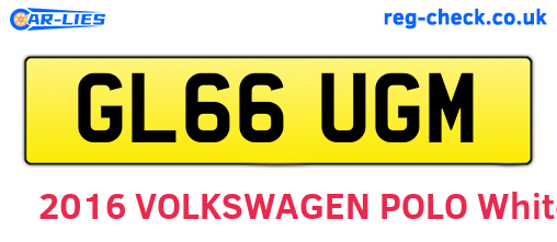 GL66UGM are the vehicle registration plates.