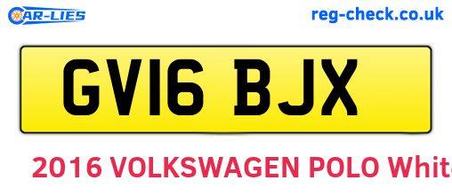 GV16BJX are the vehicle registration plates.