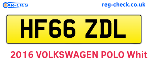 HF66ZDL are the vehicle registration plates.