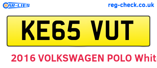 KE65VUT are the vehicle registration plates.