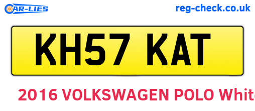 KH57KAT are the vehicle registration plates.