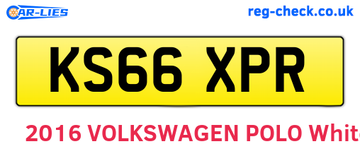 KS66XPR are the vehicle registration plates.