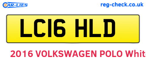 LC16HLD are the vehicle registration plates.
