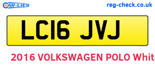 LC16JVJ are the vehicle registration plates.