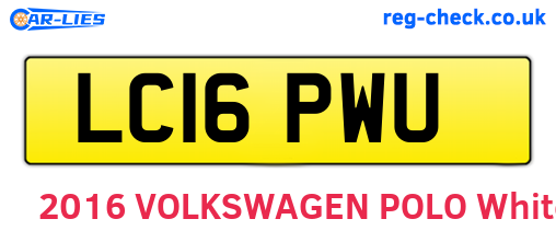 LC16PWU are the vehicle registration plates.