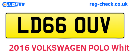 LD66OUV are the vehicle registration plates.