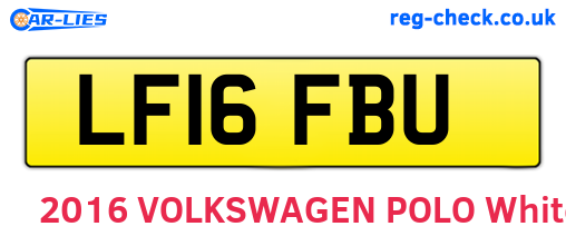 LF16FBU are the vehicle registration plates.