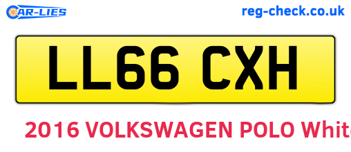 LL66CXH are the vehicle registration plates.