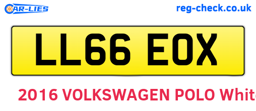 LL66EOX are the vehicle registration plates.