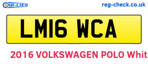LM16WCA are the vehicle registration plates.