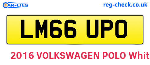LM66UPO are the vehicle registration plates.