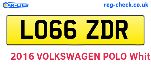 LO66ZDR are the vehicle registration plates.