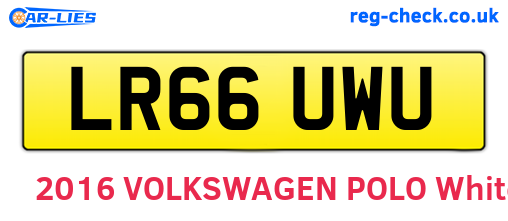 LR66UWU are the vehicle registration plates.