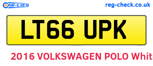 LT66UPK are the vehicle registration plates.