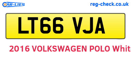 LT66VJA are the vehicle registration plates.