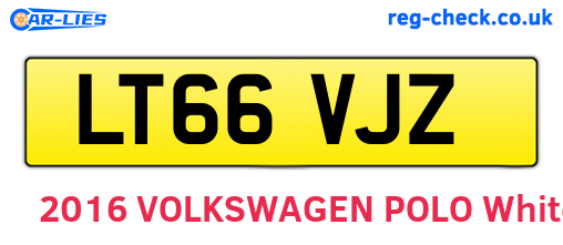 LT66VJZ are the vehicle registration plates.