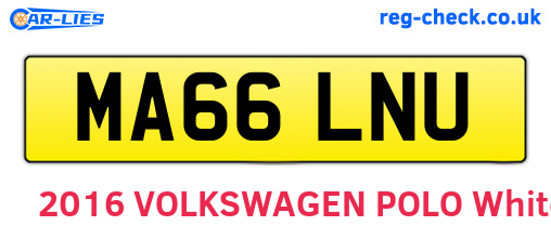 MA66LNU are the vehicle registration plates.