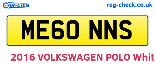 ME60NNS are the vehicle registration plates.