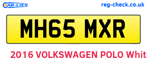 MH65MXR are the vehicle registration plates.