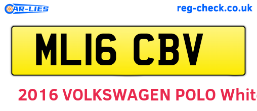 ML16CBV are the vehicle registration plates.