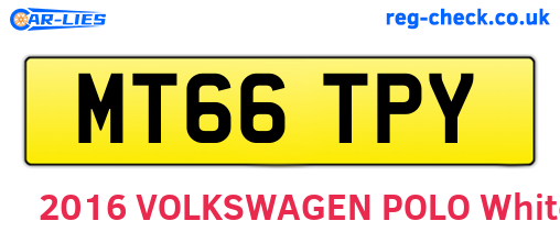 MT66TPY are the vehicle registration plates.