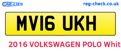 MV16UKH are the vehicle registration plates.
