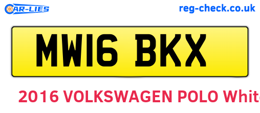 MW16BKX are the vehicle registration plates.