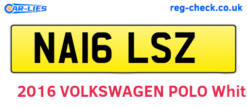 NA16LSZ are the vehicle registration plates.