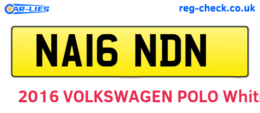 NA16NDN are the vehicle registration plates.
