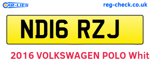 ND16RZJ are the vehicle registration plates.